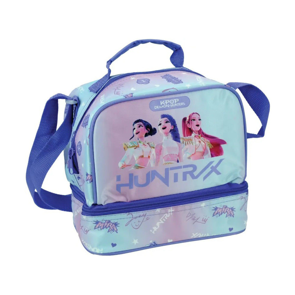 Gim Τσαντάκι Φαγητού Οβάλ Demon Hunters Purple Huntrix 20x15x21 εκ