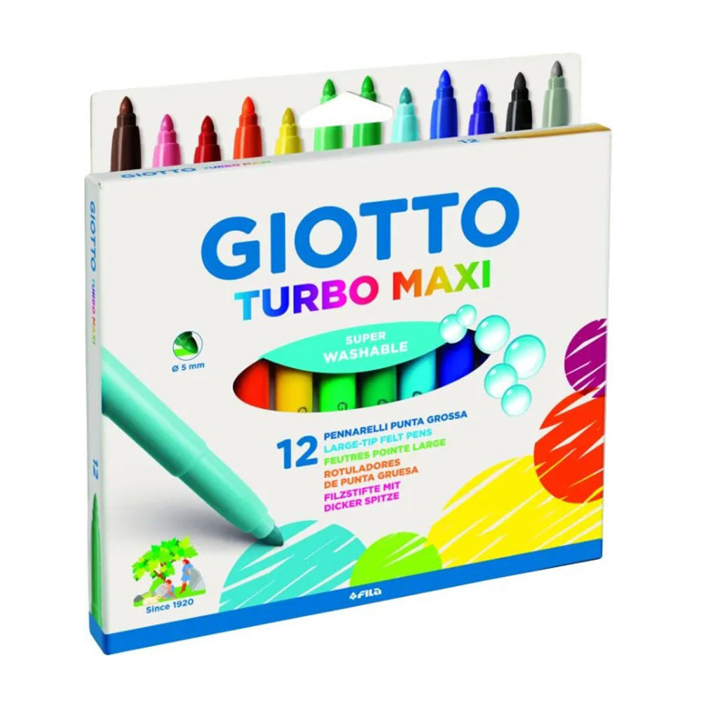 Giotto Μαρκαδόροι Ζωγραφικής Turbo Maxi 12 Χρωμάτων