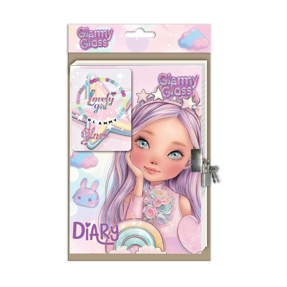 Glammy Gloss Ημερολόγιο 60 Φύλλα με Βραχιόλι & Κλειδαριά 19,8x19,8 εκ.