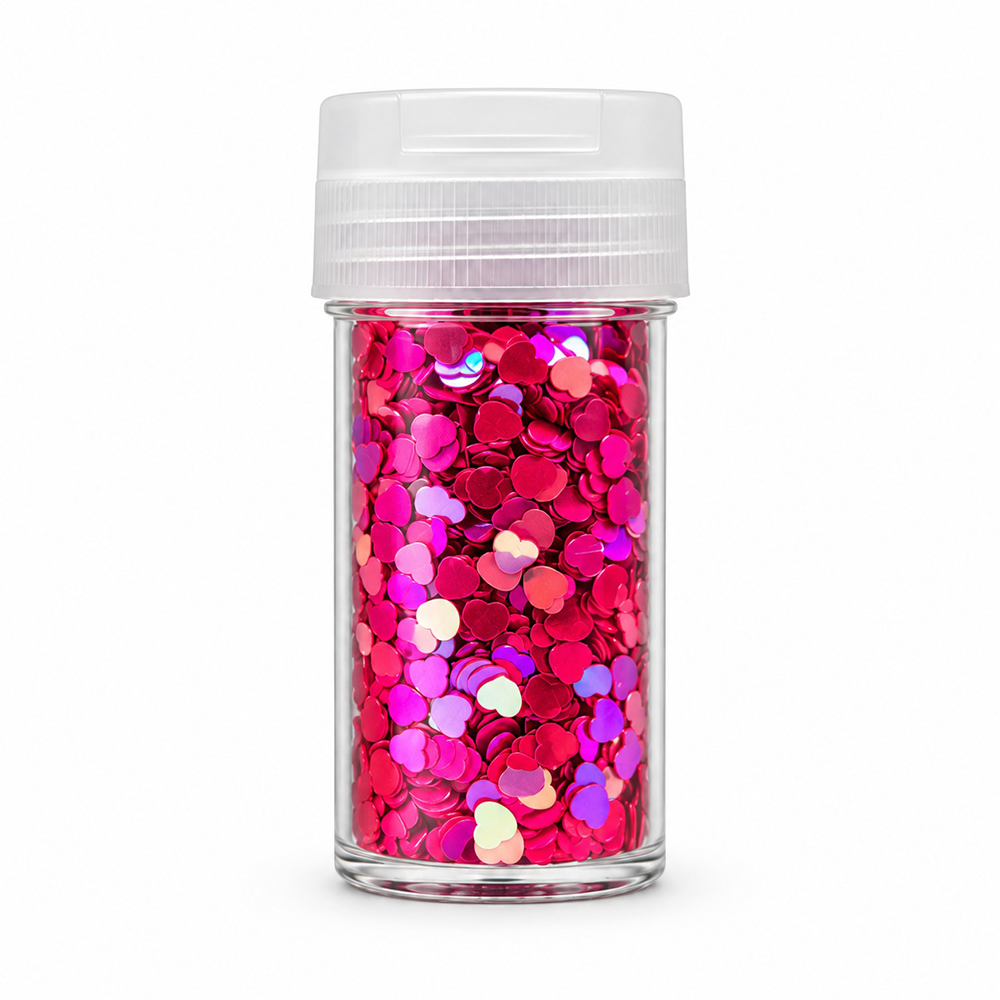 Glitter Καρδούλες σε Βαζάκι 