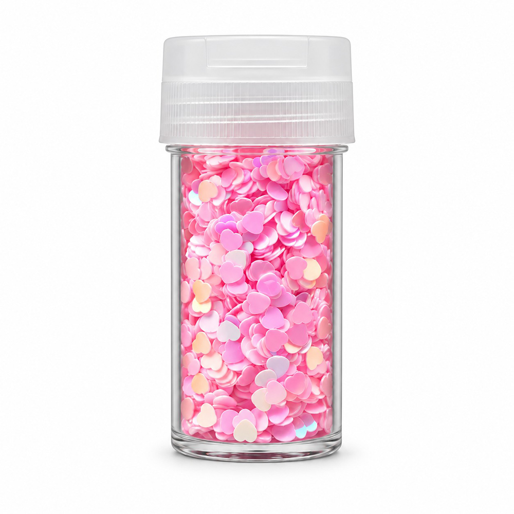Glitter Καρδούλες σε Βαζάκι 