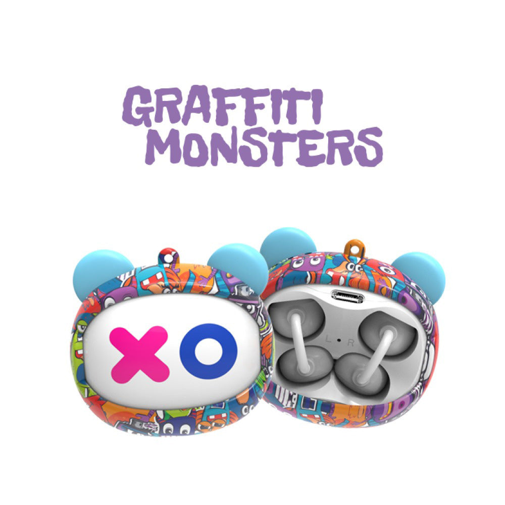 GOAT Earbuds Graffity Monsters Ασύρματα Bluetooth Ακουστικά Πολύχρωμα