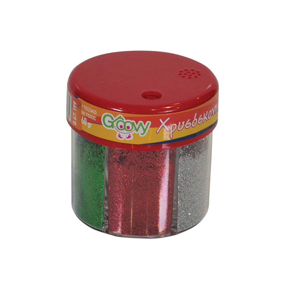 Groovy Glitter σε Σκόνη 6 Χρωμάτων – 50gr