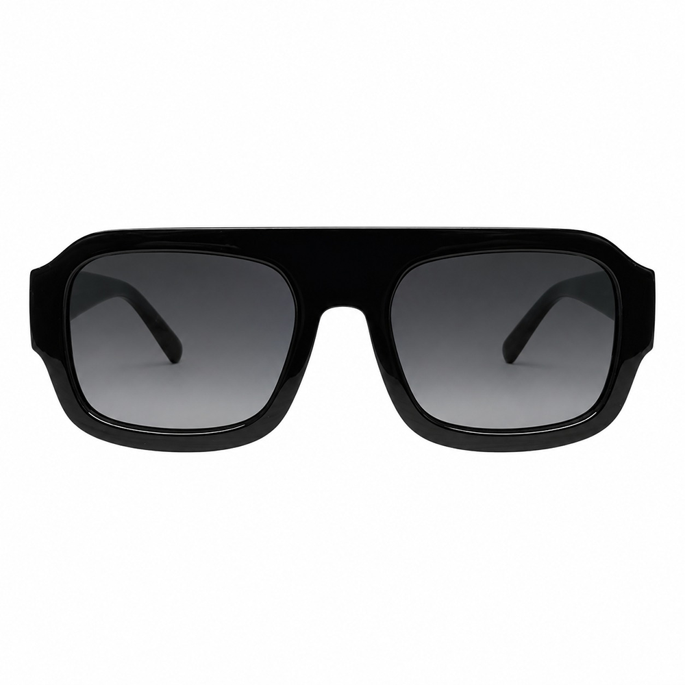 Γυαλιά Ηλίου Oversized Μαύρα με Ντεγκραντέ Φακούς UV400