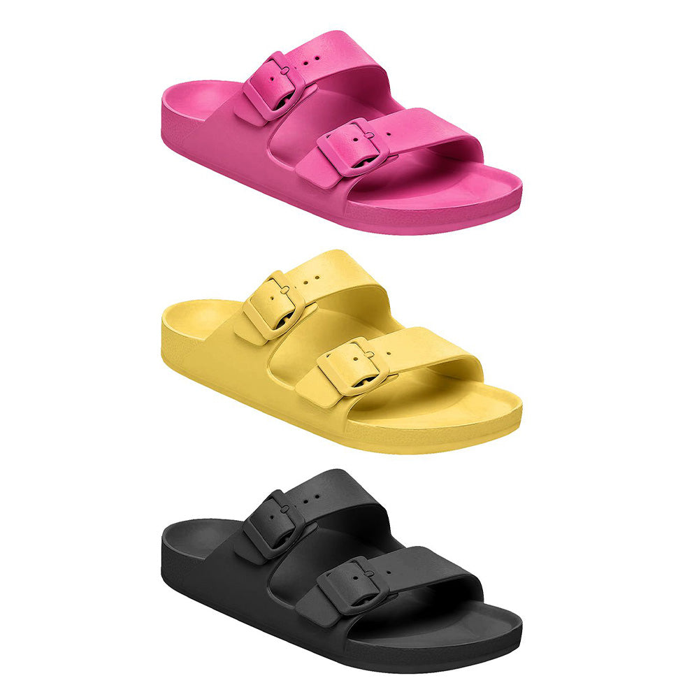 Summer TiempoSummer Tiempo Γυναικεία Παντόφλα Μονόχρωμη Με Διπλό Λουρίpapell.gr