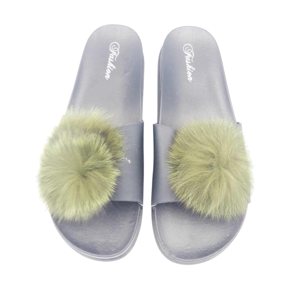 Παντόφλες Γυναικείες Με Φούντα