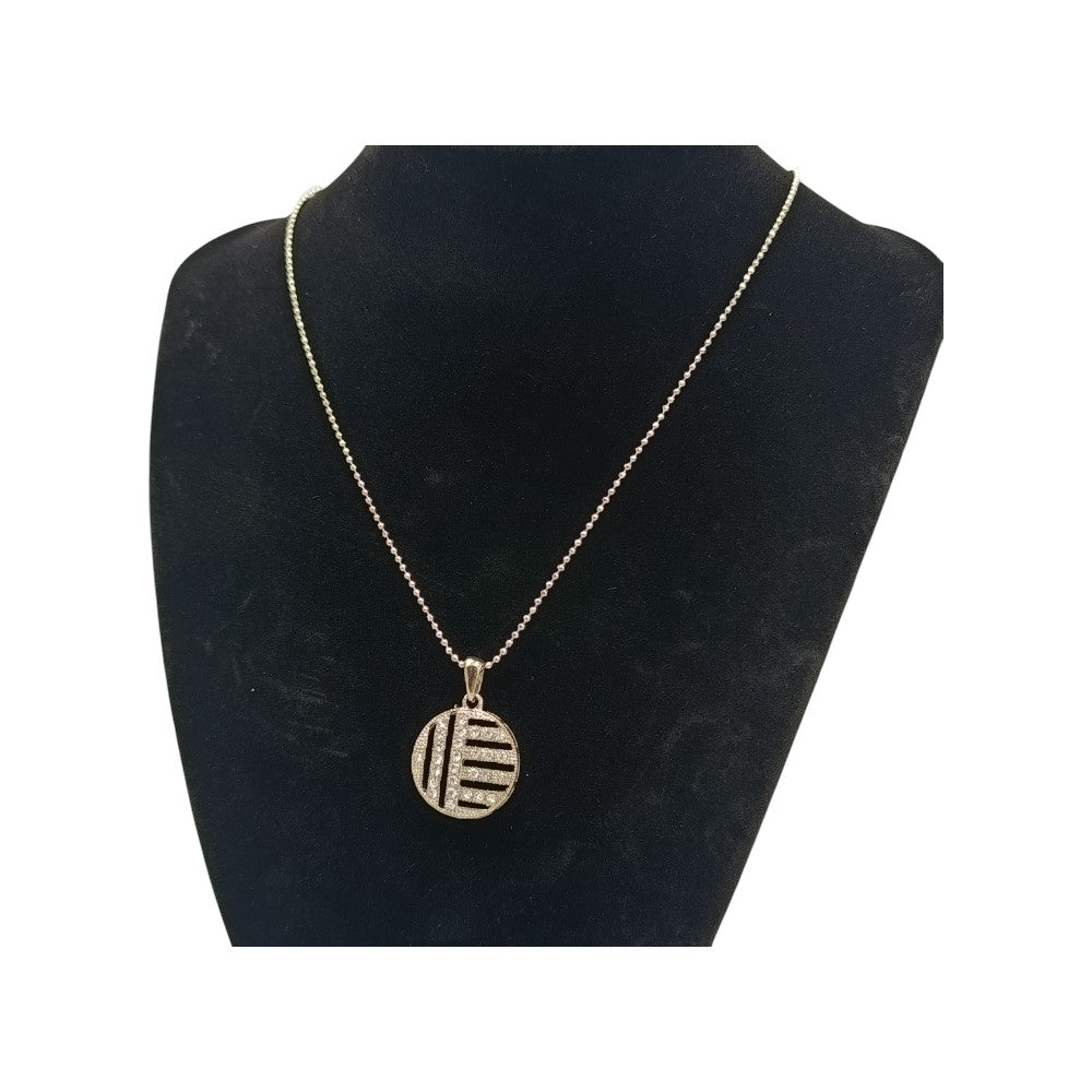 Γυναικείο Κολιέ Με Στρογγυλό Κρεμαστό Ασημί