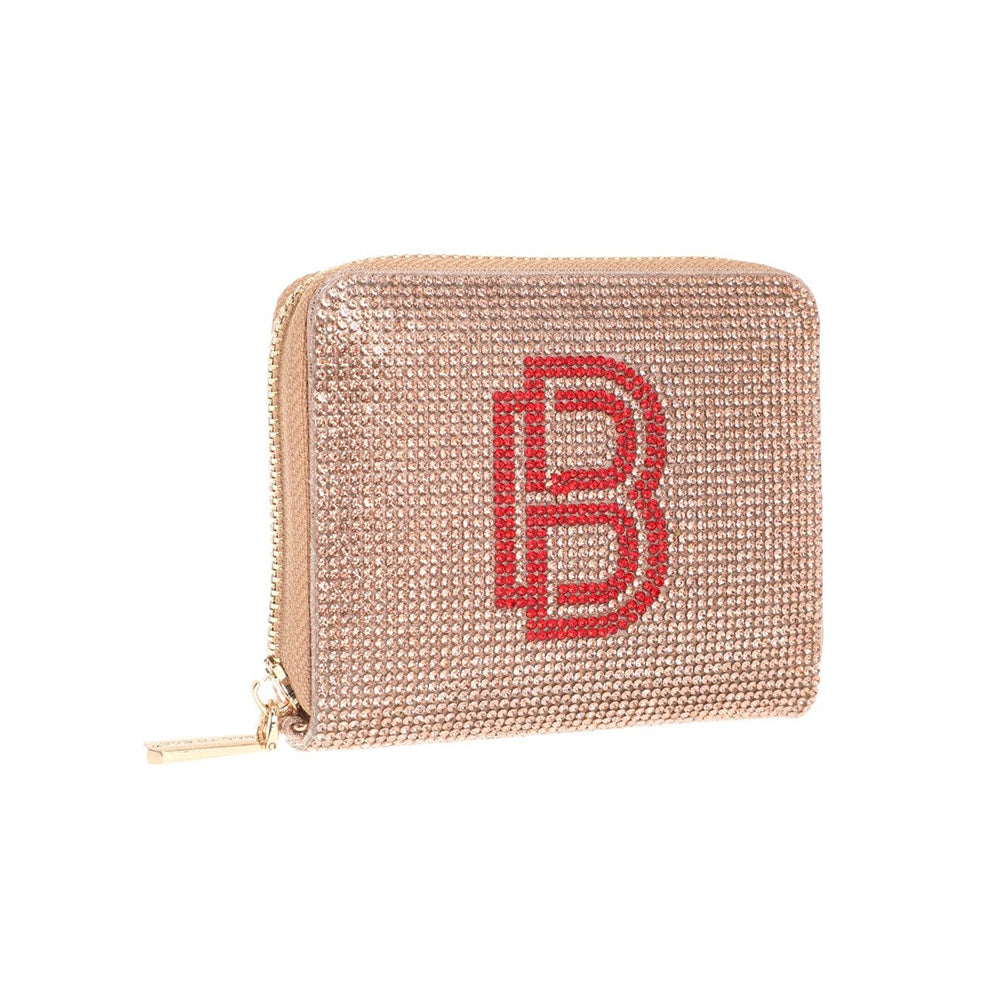 Γυναικείο Πορτοφόλι με Στρας “B” 12×10 εκ – 4 Χρώματα (1 Τμχ)