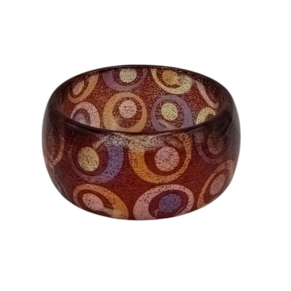 Γυναικείο Βραχιόλι Κοκκάλινο Με Ασύμμετρους Κύκλους