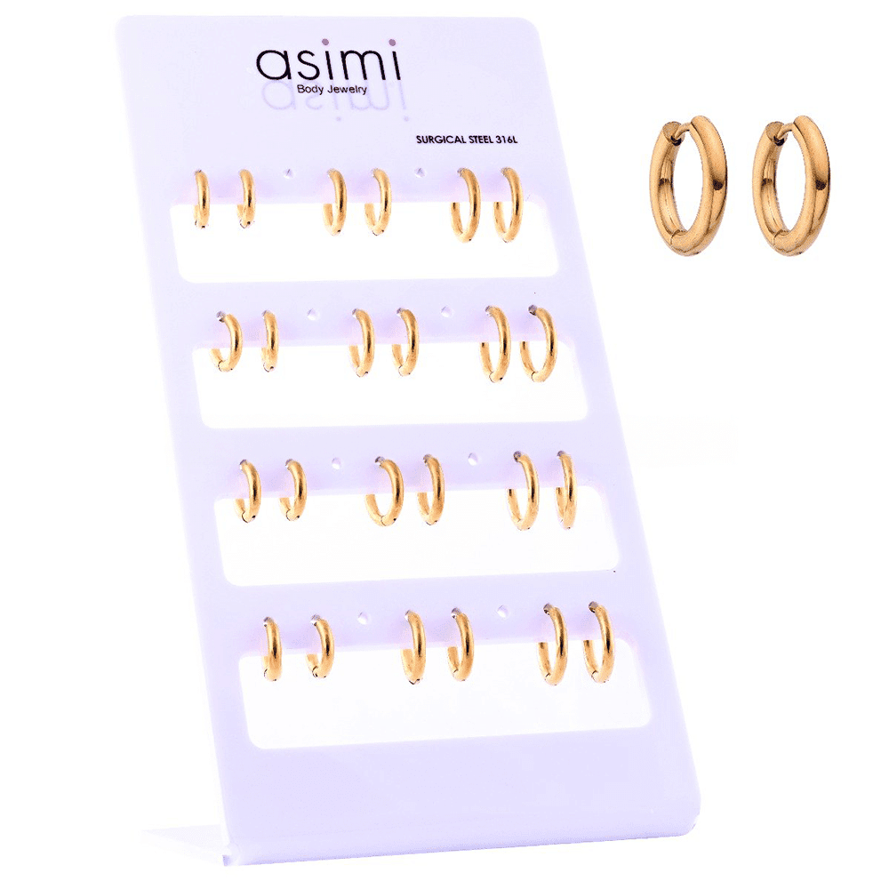 Επιχρυσος Κρικος Surgical Steel 316L 2.5X8/10/12Mm