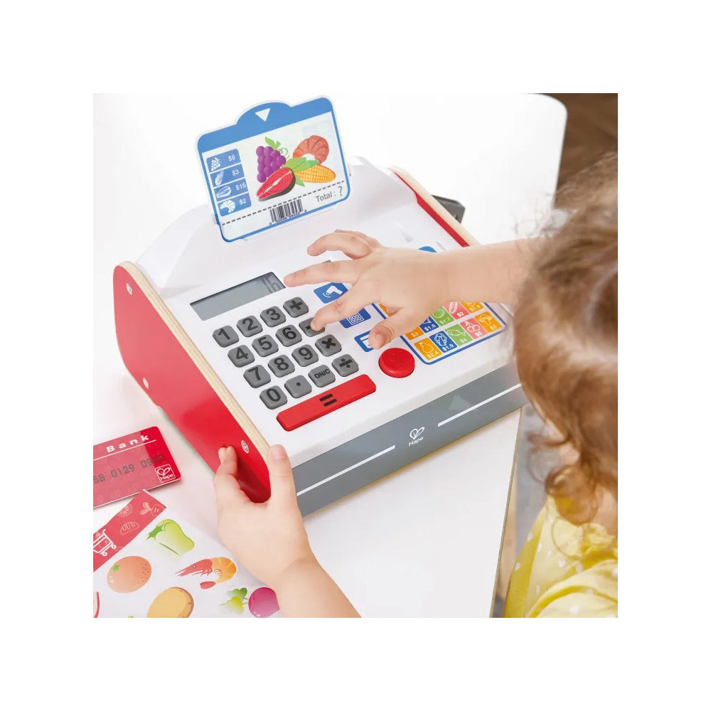 Hape Early Explorer Ξύλινη Ταμειακή Μηχανή Beep N Buy 30X22,5X21εκ