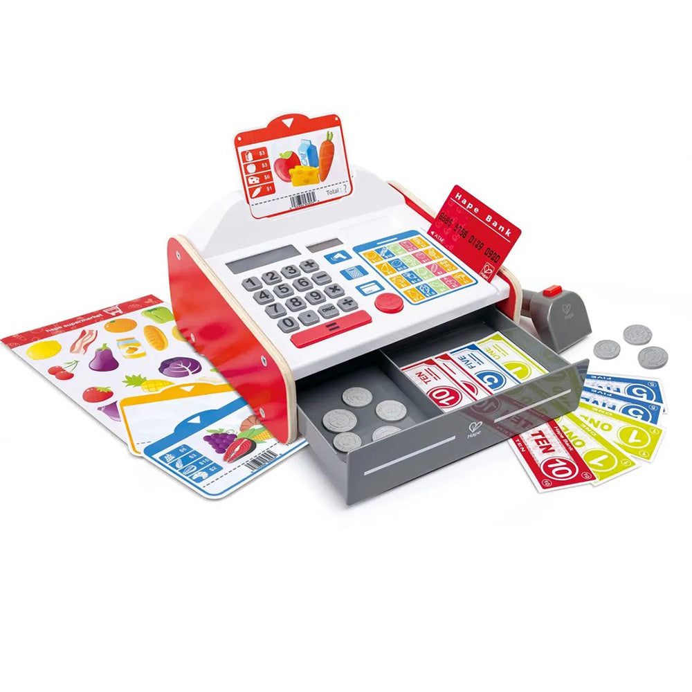 Hape Early Explorer Ξύλινη Ταμειακή Μηχανή Beep N Buy 30X22,5X21εκ