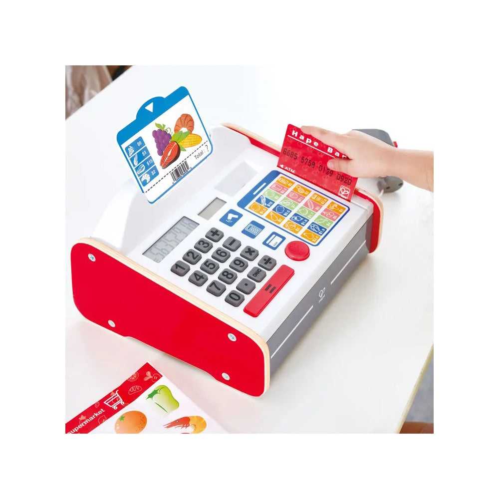 Hape Early Explorer Ξύλινη Ταμειακή Μηχανή Beep N Buy 30X22,5X21εκ
