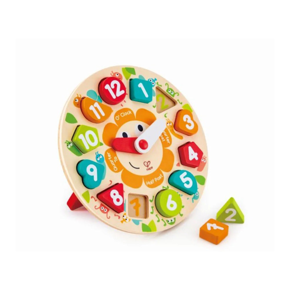Hape Happy Puzzles Ξύλινο Ρολόι Chunky