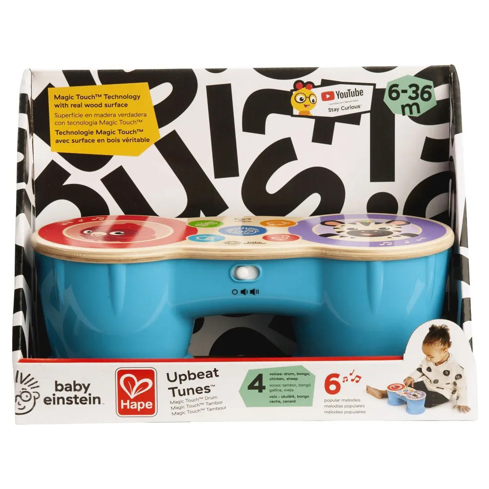 Hape Kids II Ξύλινο Magic Touch Drum Upbeat Tunes 