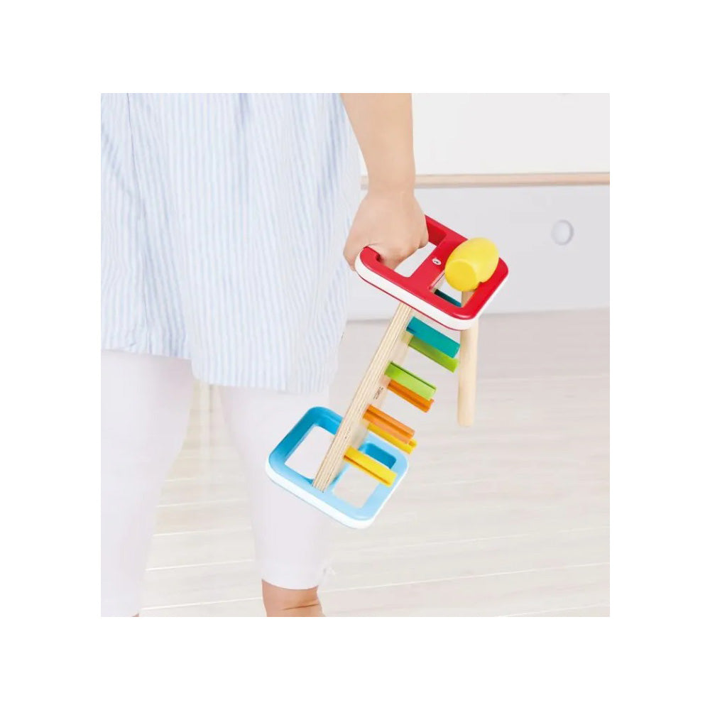 Hape Early Explorer Ξύλινο Σετ Σφηνώματα Rainbow Pounder 