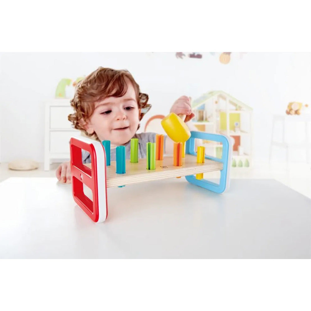 Hape Early Explorer Ξύλινο Σετ Σφηνώματα Rainbow Pounder 