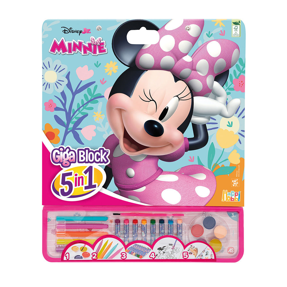 Happi Hobbi Giga Block Σετ Ζωγραφικής Disney Minnie 5 σε 1 για 3+ Χρονών