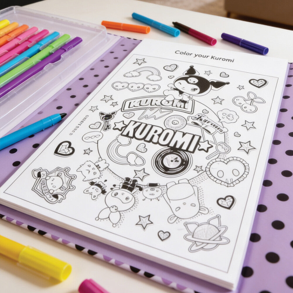 HappiHobbi Art Journal Neon Μαρκαδόροι Kuromi Για 9+ Ετών – εικόνα προϊόντος 3