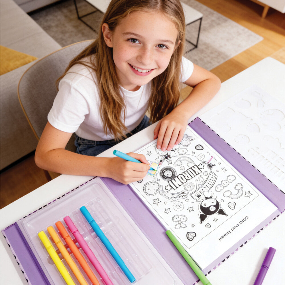 HappiHobbi Art Journal Neon Μαρκαδόροι Kuromi Για 9+ Ετών – εικόνα προϊόντος 7