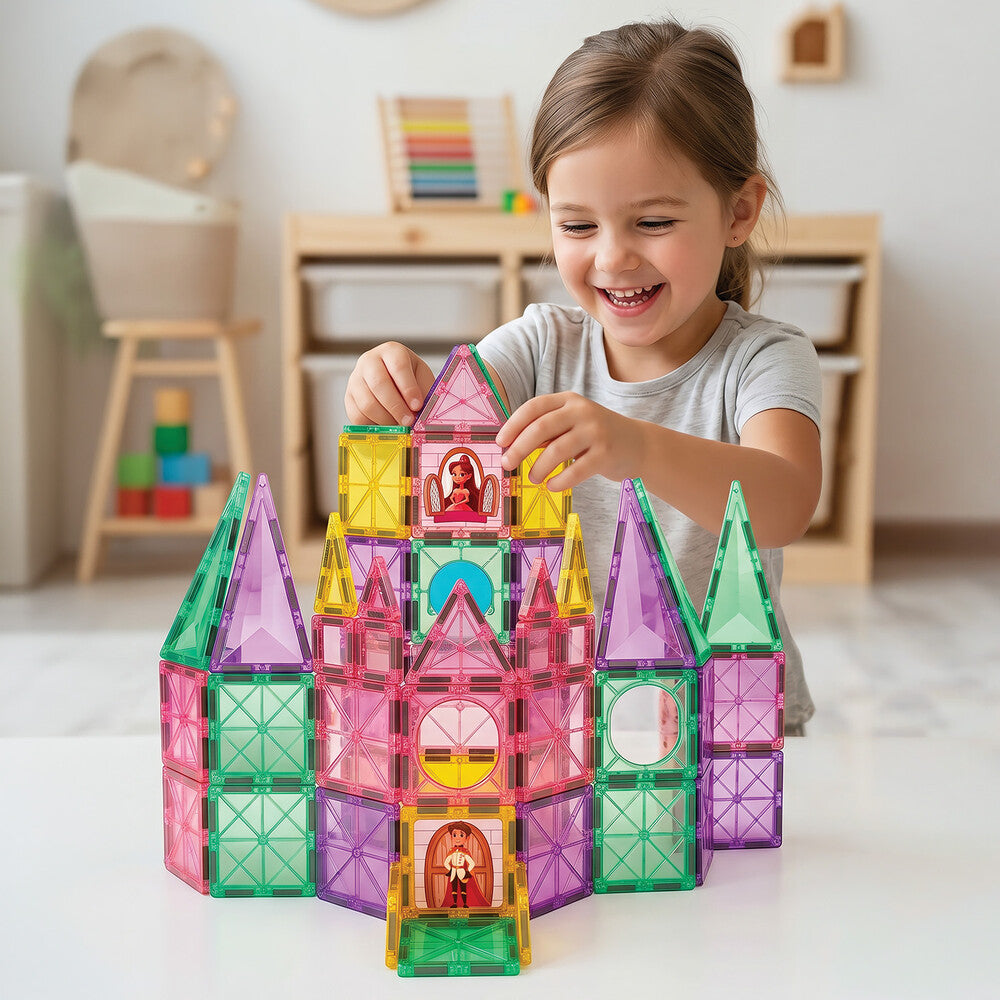 HappiHobbi Μαγνητικά Τουβλάκια Princess Kingdom 50 τμχ Για 3+ Ετών – εικόνα προϊόντος 5