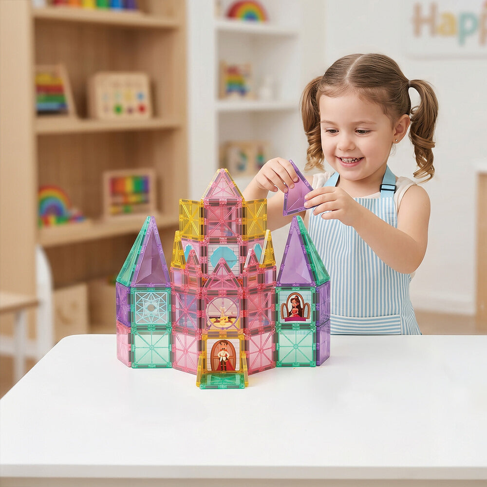 HappiHobbi Μαγνητικά Τουβλάκια Princess Kingdom 50 τμχ Για 3+ Ετών – εικόνα προϊόντος 9