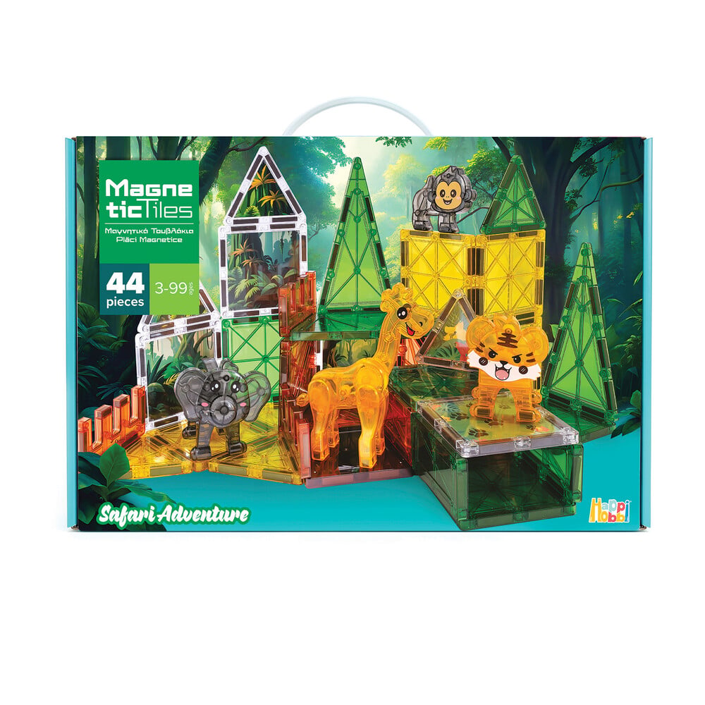 HappiHobbi Μαγνητικά Τουβλάκια Safari Adventure 44 τμχ Για 3+ Ετών – εικόνα προϊόντος 2