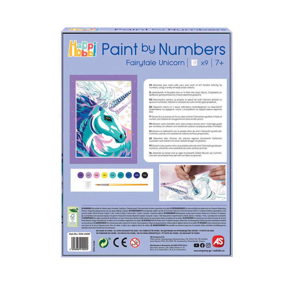 HappiHobbi Paint By Numbers Fairytale Unicorn Για 7+ Ετών – εικόνα προϊόντος 7