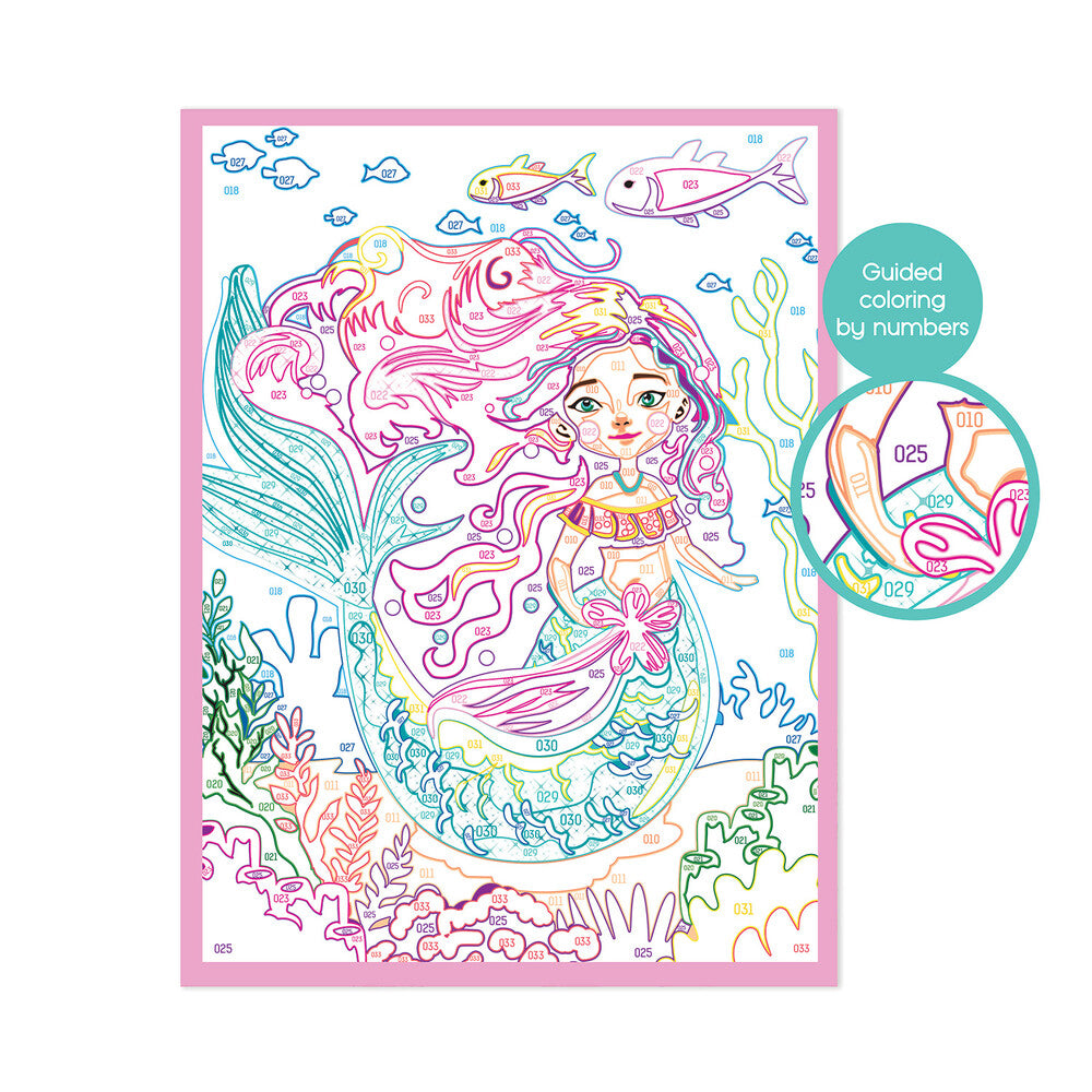 HappiHobbi Paint By Numbers Mythical Mermaid Για 7+ Ετών – εικόνα προϊόντος 3