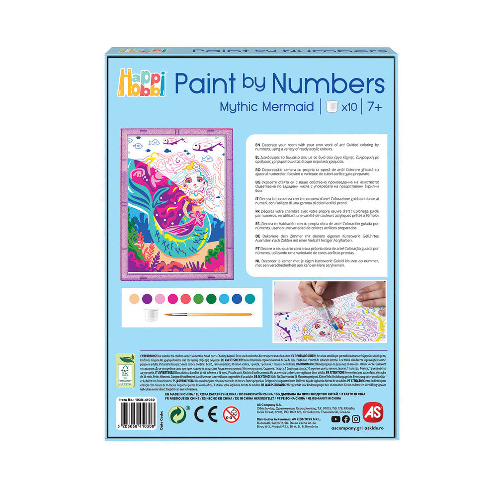HappiHobbi Paint By Numbers Mythical Mermaid Για 7+ Ετών – εικόνα προϊόντος 7