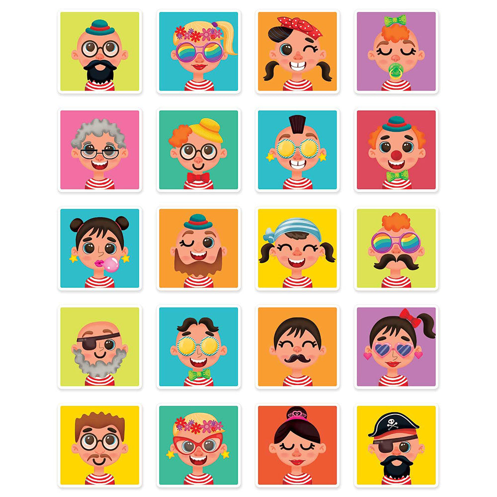 HappiHobbi Αστεία Πρόσωπα 55 Εκπαιδευτικοί Χάρτινοι Μαγνήτες Για 3+ Χρονών