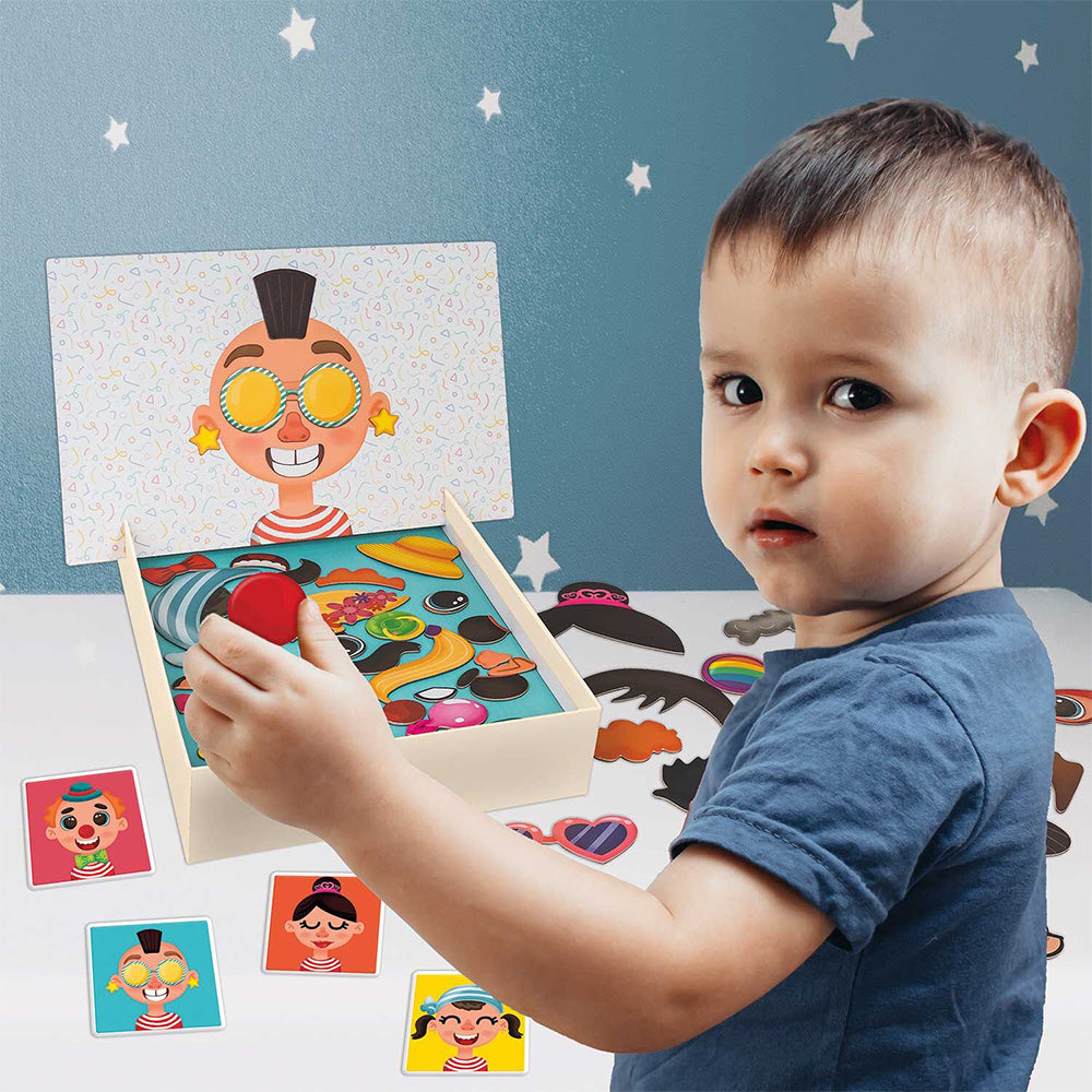 HappiHobbi Αστεία Πρόσωπα 55 Εκπαιδευτικοί Χάρτινοι Μαγνήτες Για 3+ Χρονών