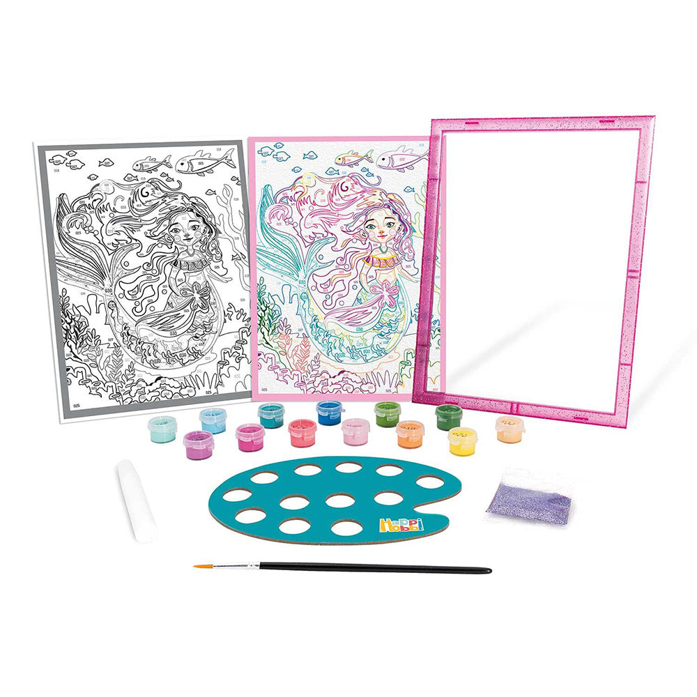 HappiHobbi Paint & Frame Paint by Numbers Mythical Mermaid Για Ηλικίες 8+ Χρονών