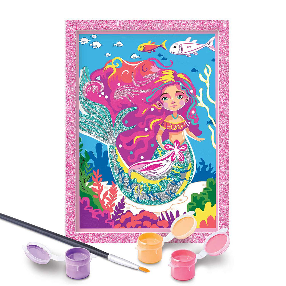 HappiHobbi Paint & Frame Paint by Numbers Mythical Mermaid Για Ηλικίες 8+ Χρονών
