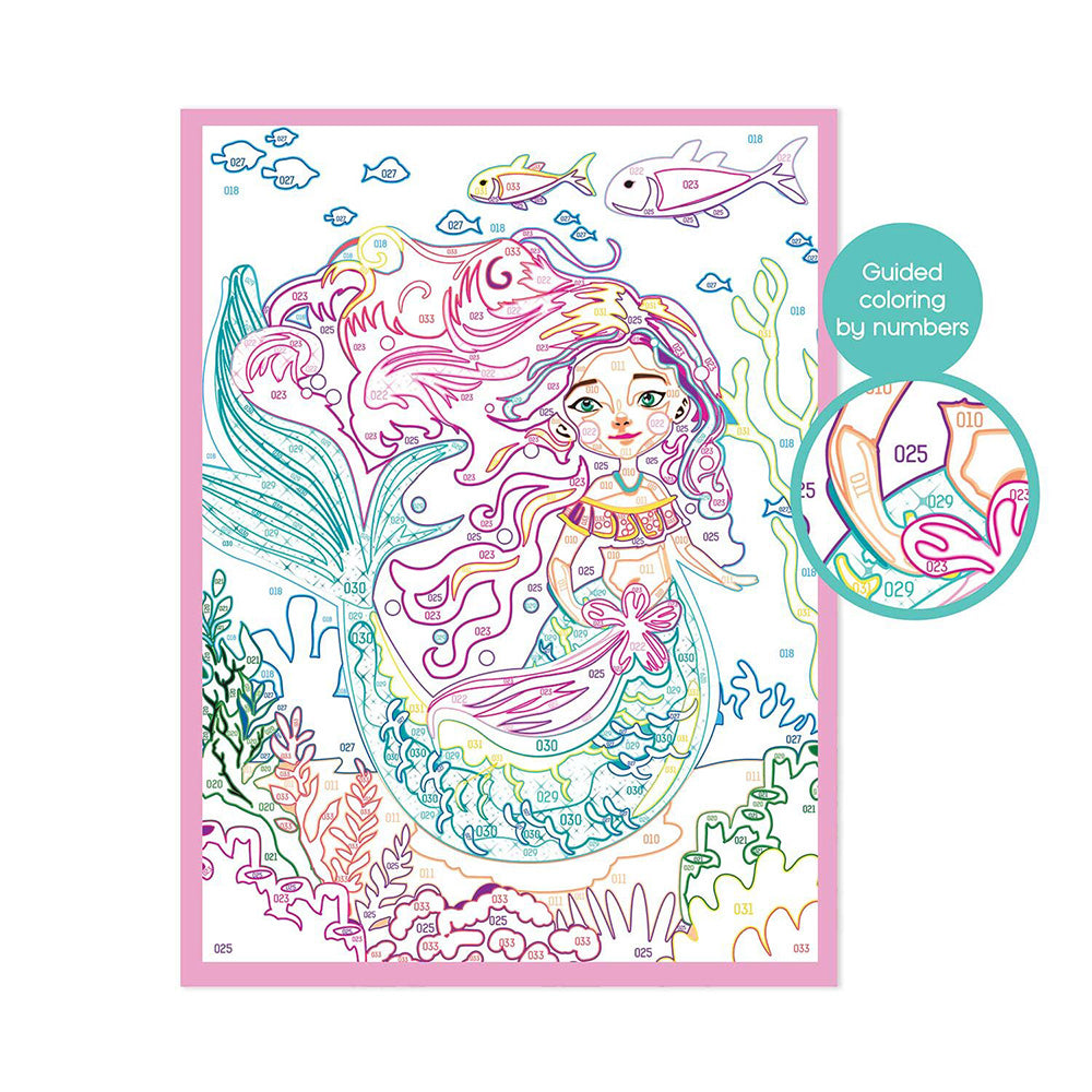 HappiHobbi Paint & Frame Paint by Numbers Mythical Mermaid Για Ηλικίες 8+ Χρονών