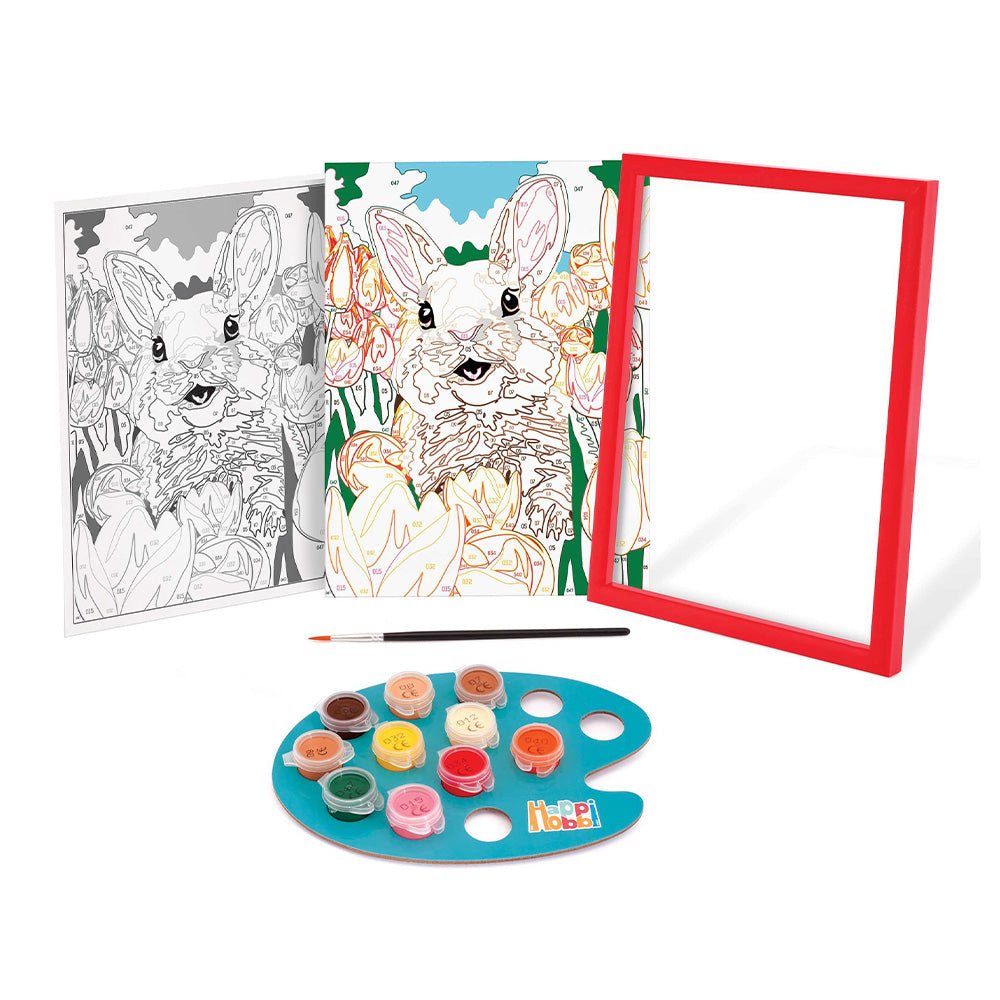 AS CompanyAS Happi Hobbi Paint & Frame Paint by Numbers Cheerful Bunny Για Ηλικίες 8+ Χρονώνpapell.gr