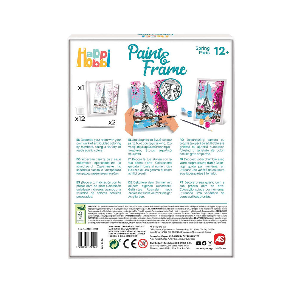 AS CompanyAS HappiHobbi Paint & Frame Paint by Numbers Spring Parispapell.gr