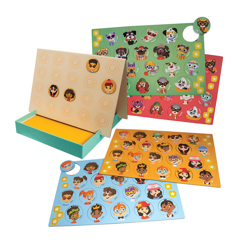 HappiHobbi Ποιος Κρύβεται? 60 Εκπαιδευτικοί Χάρτινοι Μαγνήτες Για 5+ Χρονών