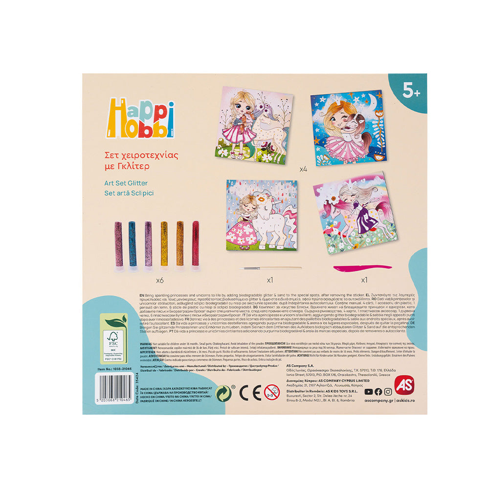 AS CompanyAS Happi Hobbi Art Σετ Χειροτεχνίας Mε Glitter Για 5+ Χρονώνpapell.gr