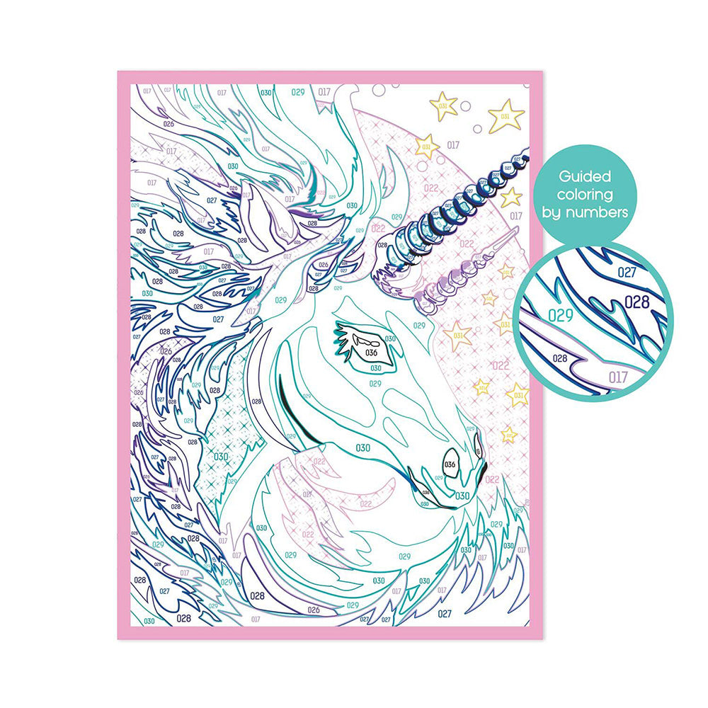 HappiHobbi Paint & Frame Paint by Numbers Fairytale Unicorn Για Ηλικίες 8+ Χρονών
