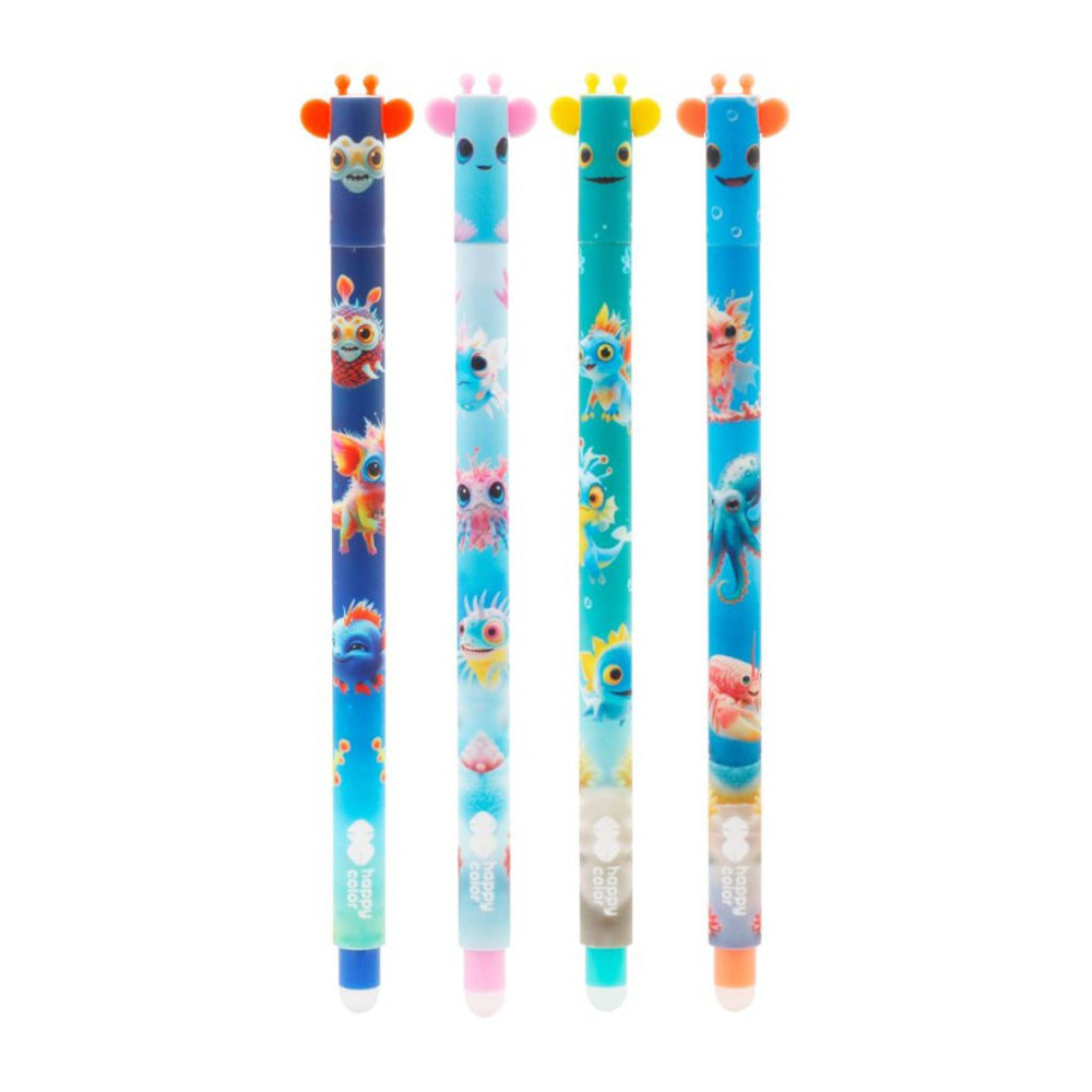 Happy Color Στυλό που Σβήνει Gel 0.5mm Aqua Cuties σε 4 Σχέδια - 1 Τμχ