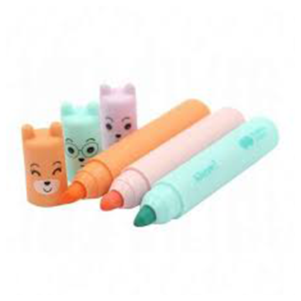 Happy ColorHappy Color Mini Highlighters Pastel Ζωάκια 6Τμχpapell.gr