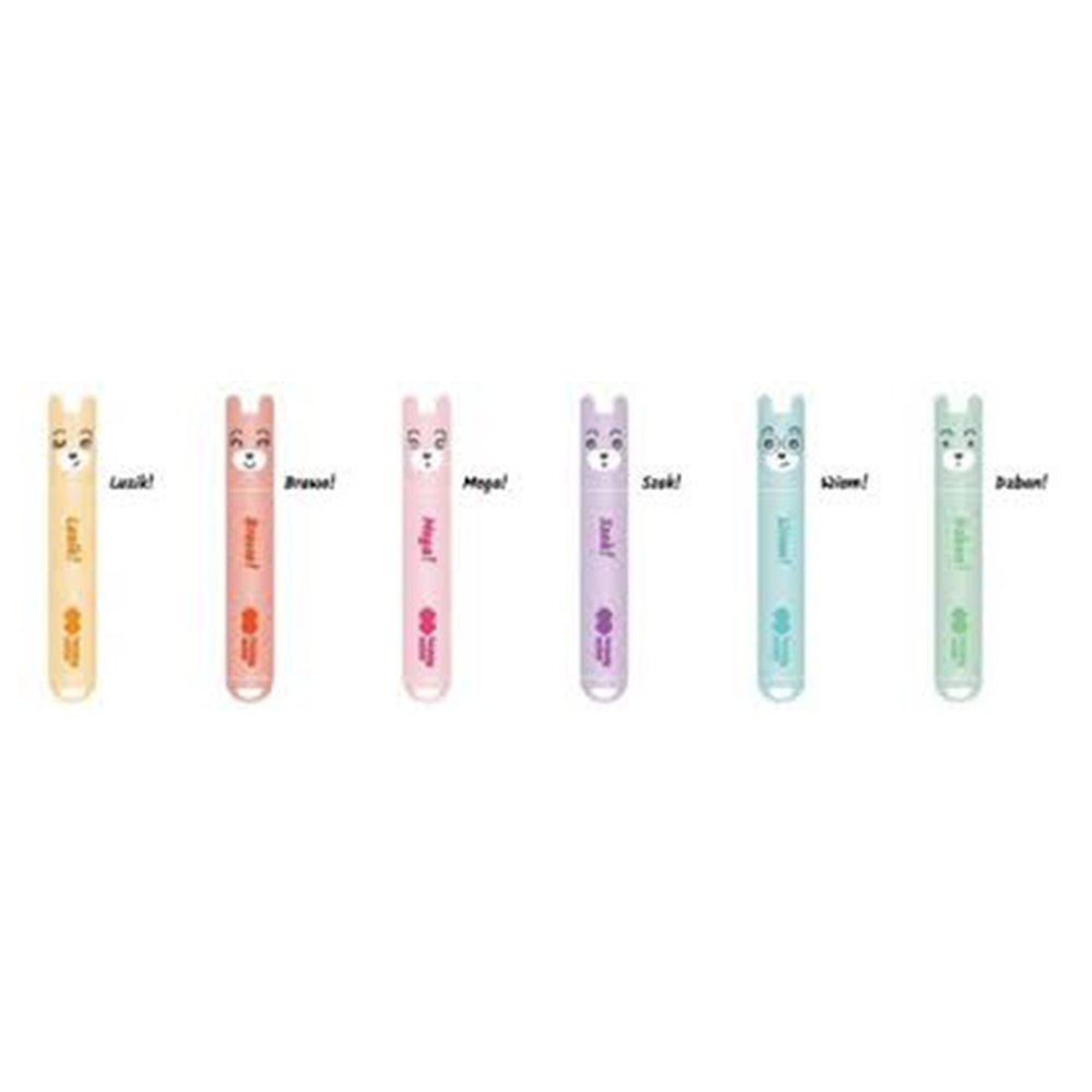 Happy ColorHappy Color Mini Highlighters Pastel Ζωάκια 6Τμχpapell.gr