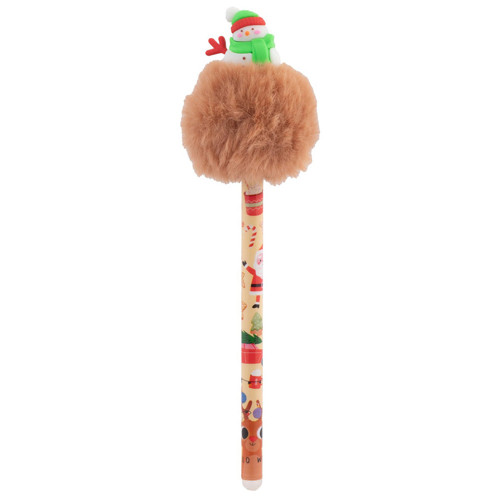 Happy Color Χριστουγεννιάτικο Pom Pom Στυλό Που Σβήνει 0.5mm Διάφορα Σχέδια - 1τμχ
