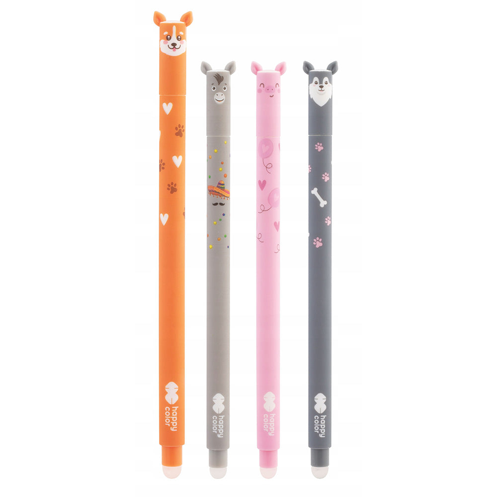 Happy Color Στυλό Που Σβήνει Animals 0.5mm 4 Σχέδια - 1Τμχ