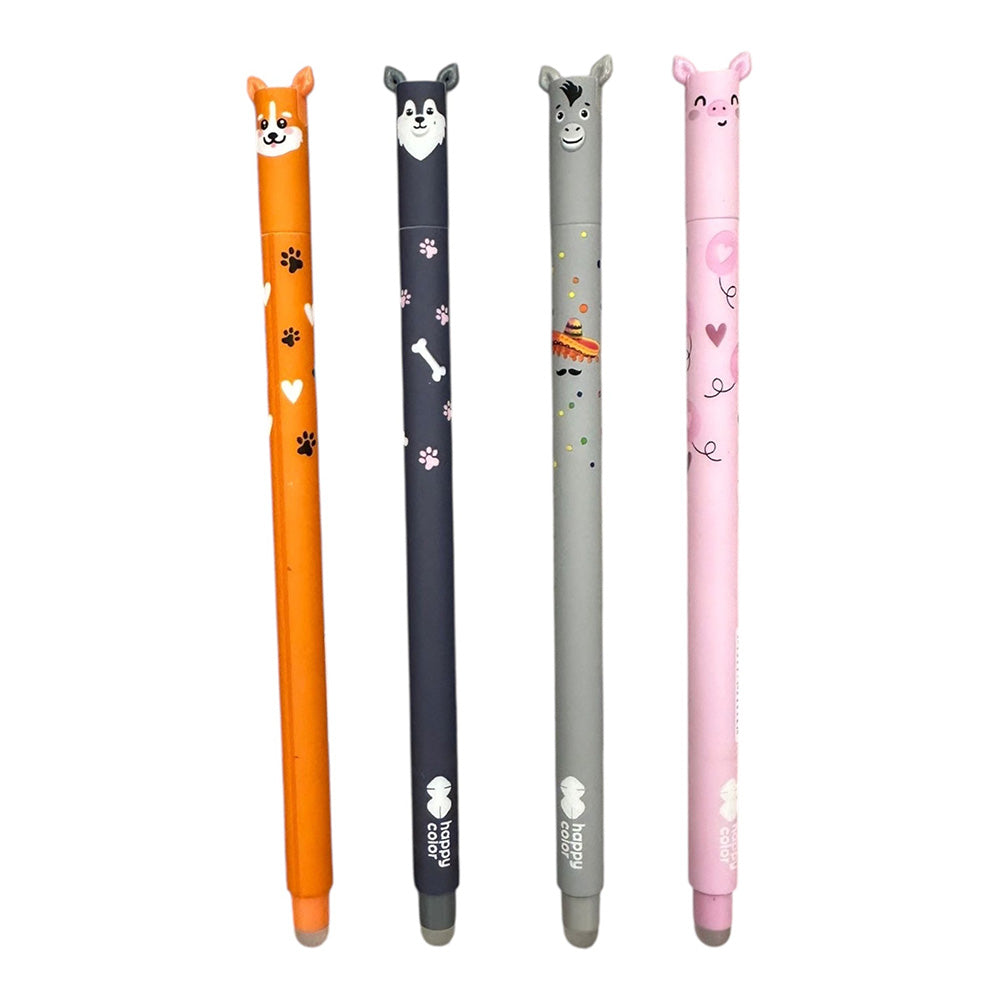 Happy Color Στυλό Που Σβήνει Animals 0.5mm 4 Σχέδια - 1Τμχ