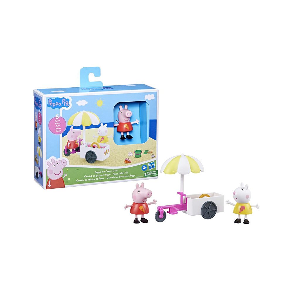 Hasbro Peppa Pig Peppa's Adventures Peppa's Ice Cream Cart Σετ Παιχνιδιού 5 Τεμ