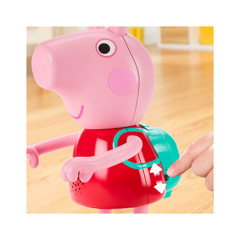 Hasbro Peppa Pig Ready, Pedal, Go! Κούκλα 20 εκ. με Ποδήλατο, Ήχους & Αντιδράσεις 