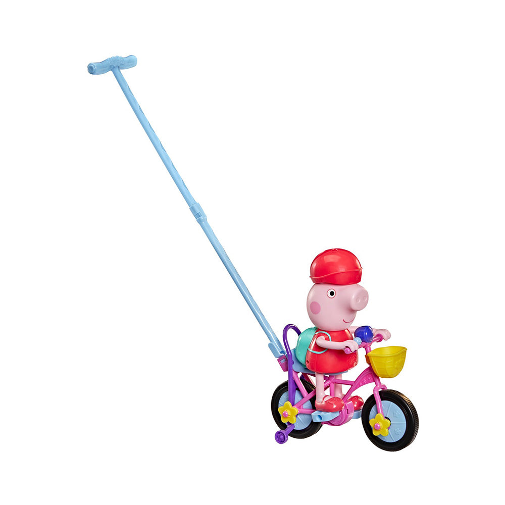 Hasbro Peppa Pig Ready, Pedal, Go! Κούκλα 20 εκ. με Ποδήλατο, Ήχους & Αντιδράσεις 