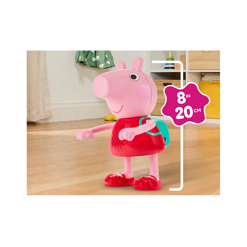 Hasbro Peppa Pig Ready, Pedal, Go! Κούκλα 20 εκ. με Ποδήλατο, Ήχους & Αντιδράσεις 